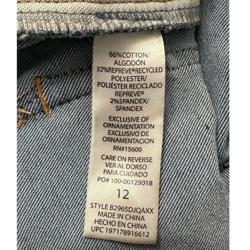 Democracy Ab Technology Flare Leg Jeans Light Wash Raw Hem Size 12 - Picture 7 of 8